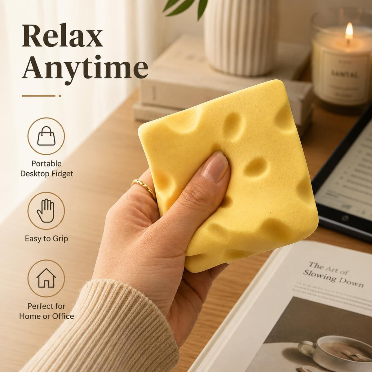 Cheese Squishy Dumpling Crunchy Butter Squishy Butter Squeeze Toys | Squishy Squishys Design Simulation of Bread Shape Slow Rising Stress Relief Cheese Squishy