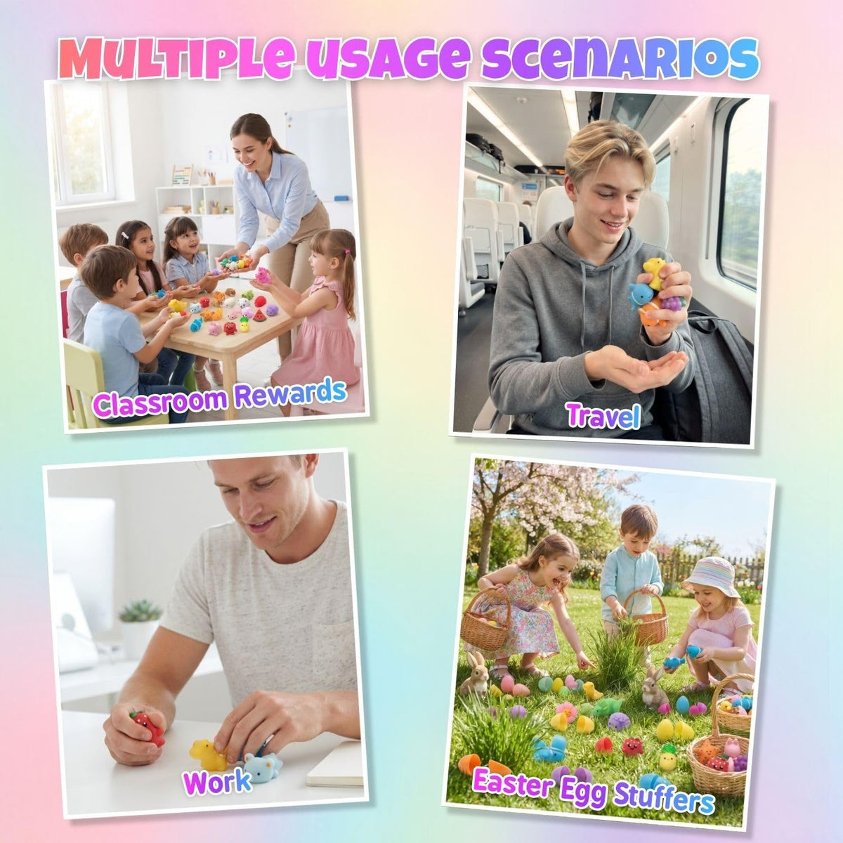 30 Pack Mochi Squishies Squeeze Toys, Squishy Party Favors for Kids Adults | Animal Fruit Squishy Set, Mini Squishies Bulk Toys for Treasure Box Prizes, Classroom Rewards, Birthday Goodie Bag Stuffers