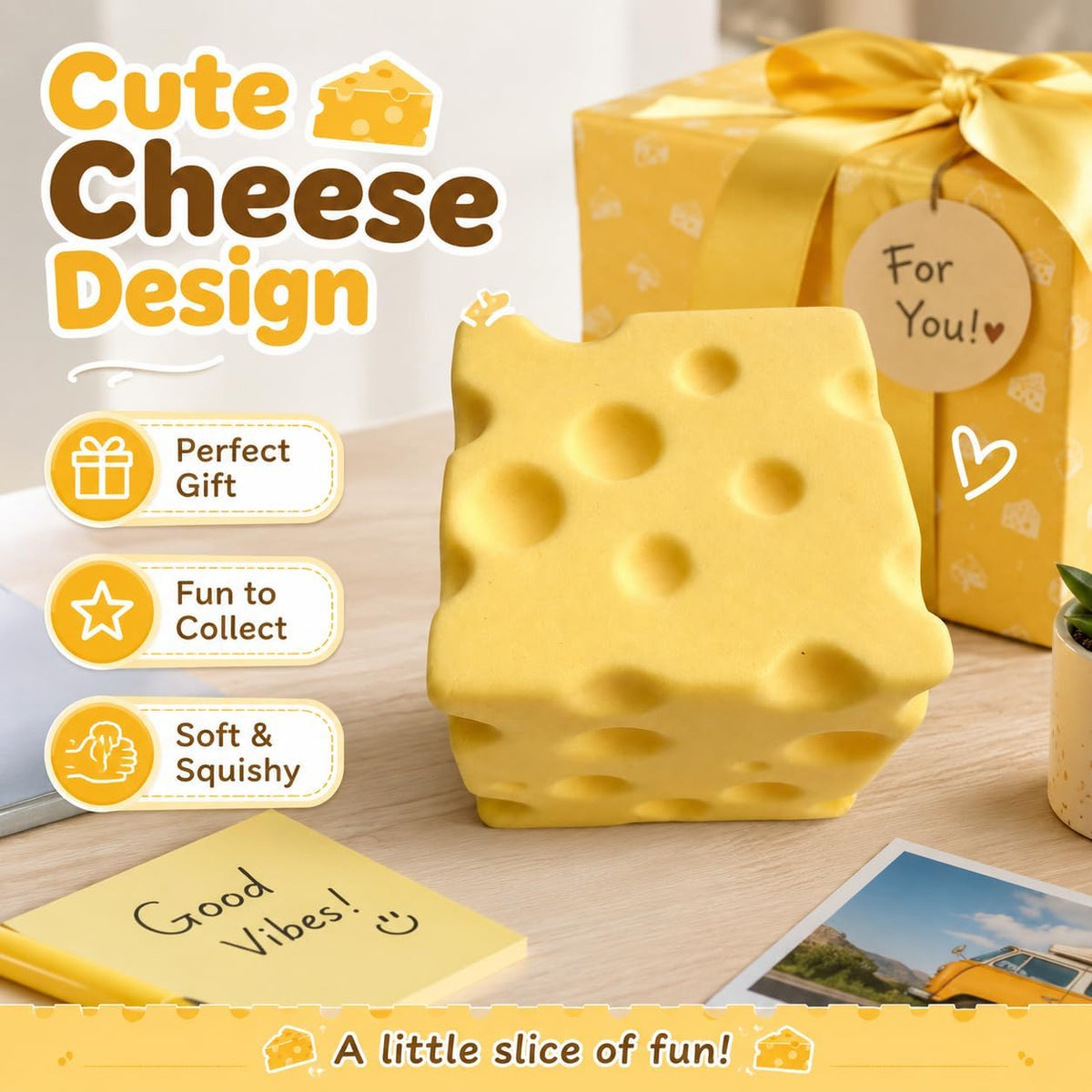 Cheese Squishy Dumpling Crunchy Butter Squishy Butter Squeeze Toys | Squishy Squishys Design Simulation of Bread Shape Slow Rising Stress Relief Cheese Squishy