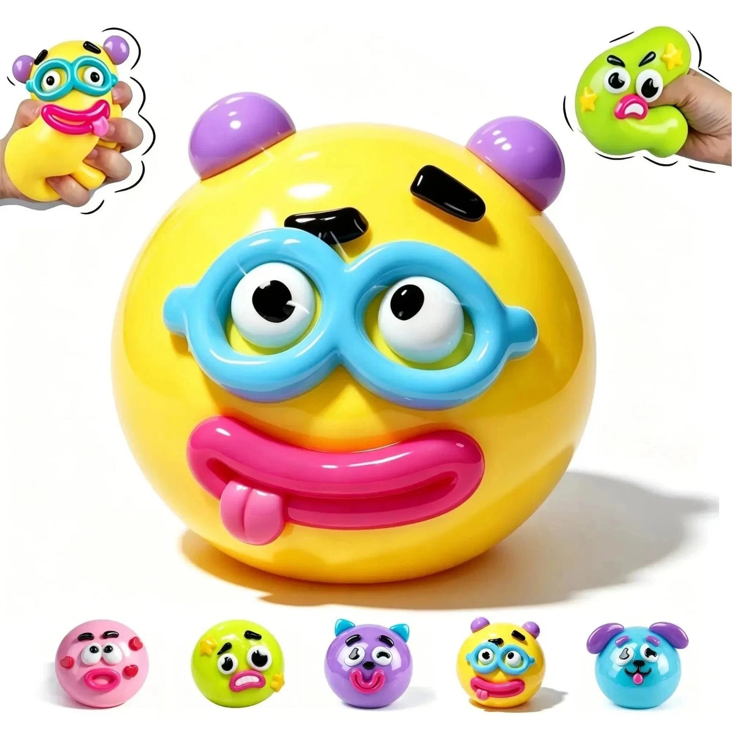 NEW Smushers Curiosities Dog Face Swap Squishy Toy Soft Slow Rise Squeeze Gift