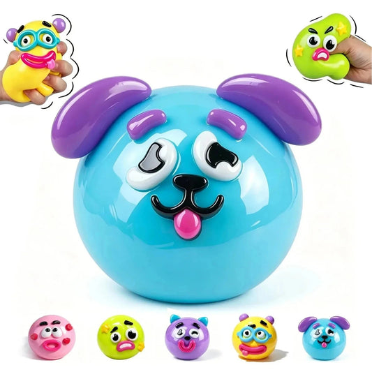 NEW Smushers Curiosities Dog Face Swap Squishy Toy Soft Slow Rise Squeeze Gift