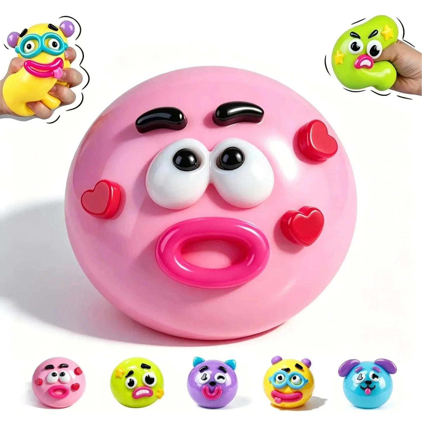 NEW Smushers Curiosities Dog Face Swap Squishy Toy Soft Slow Rise Squeeze Gift
